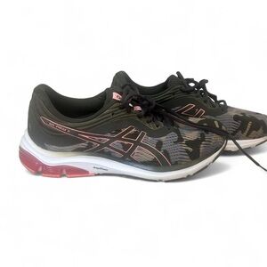 ASICS Women's Gel-Excite 11 green and Pink Camo Sneakers